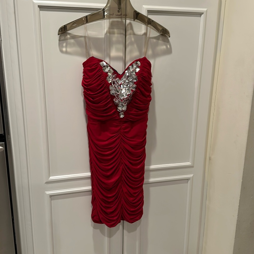NWT size small “as u wish brand” lined poly spandexpandex mix red